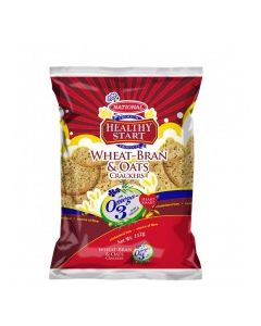 NATIONAL CRACKERS WHEAT BRAN OATS 112g