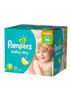 PAMPERS BABY DRY SUPER #6 64s