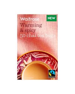 WAITROSE TEA BAGS CHAI 50s 125g