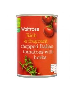 WAITROSE TOMATO CHOP HERBS 400g