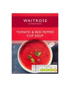 WAITROSE SOUP TOMATO & PEPPER 4x22g