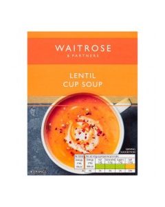 WAITROSE CUP SOUP LENTIL 4x24g