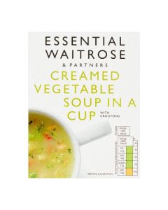 WAITROSE CUP SOUP CREAM VEG 4x18g