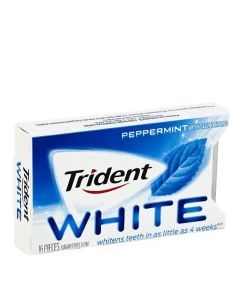 TRIDENT GUM WHITE PEPPERMINT 16s