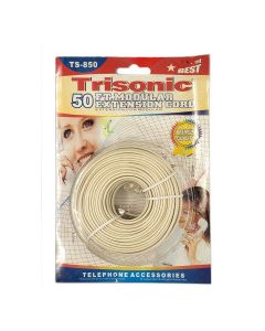 TRISONIC MODULAR EXT CORD IVORY 50ft