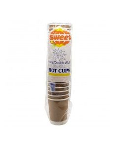 SWEET PAPER HOT CUPS (DW) 20x8oz