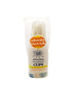 SWEET PLASTIC CUPS 25x16oz