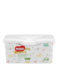 HUGGIES WIPES NAT CARE FF TUB 64s