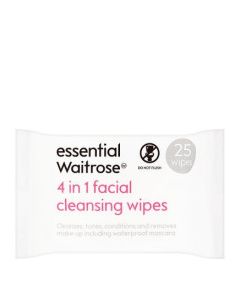 WAITROSE WIPES FACIAL 4in1 25s