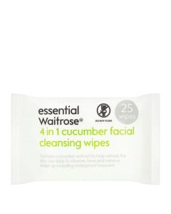 WAITROSE WIPES FACIAL CUCUMBER 25s