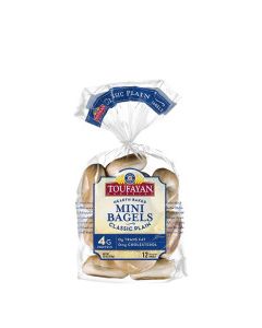 TOUFAYAN BAGELS PLAIN MINI 18oz