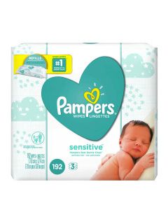 PAMPERS WIPES SENSITIVE RF 3x64s