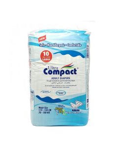 ULTRA COMPACT ADULT DIAPER LRG 10s