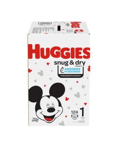 HUGGIES SNUG & DRY DIAPERS #1 124s