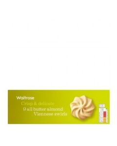 WAITROSE BISCUIT ALMOND VIEN SWIRLS 125g