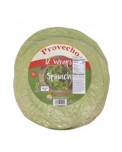 PROVECHO WRAPS SPINACH 12x10in