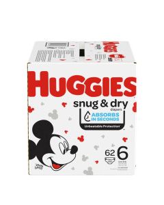 HUGGIES SNUG & DRY DIAPERS #6 62s