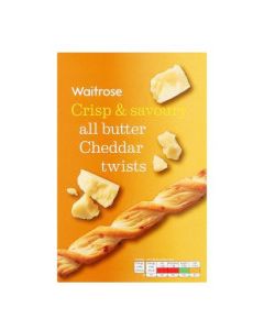 WAITROSE TWISTS CHEDDAR 125g