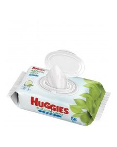 HUGGIES WIPES NAT CARE CUMBR GRN TEA 56s