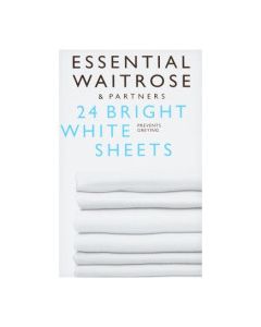 WAITROSE BRIGHT WHITE SHEETS 24s