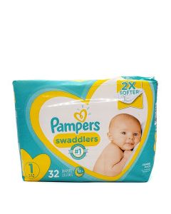 PAMPERS SWADDLERS JUMBO #1 32s