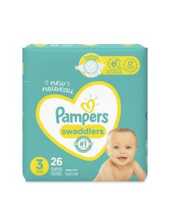 PAMPERS SWADDLERS JUMBO #3 26s