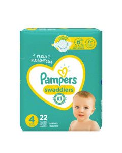 PAMPERS SWADDLERS JUMBO #4 22s