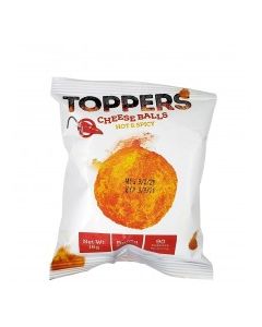 TOPPERS CHEESE BALLS HOT & SPICY 16g