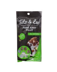 TOTO & LEO DOG TREATS PORK JERKY 60g