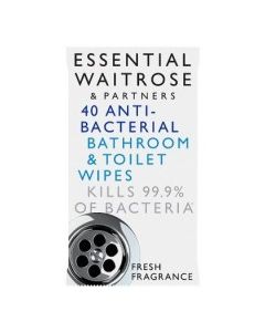 WAITROSE ESS AB BATHROOM WIPES 40s