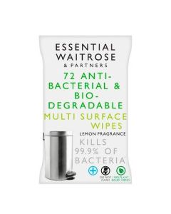 WAITROSE ESS MULTI SURFACE WIPES 72s