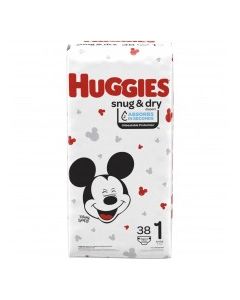 HUGGIES SNUG & DRY DIAPERS #1 38s