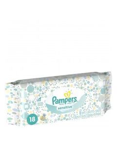 PAMPERS WIPES SENSITIVE 18s