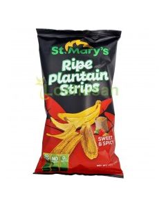 ST MARYS PLANTAIN STRIPS SWT SPICY 140g