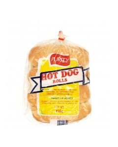 PURITY HOT DOG ROLLS 454g