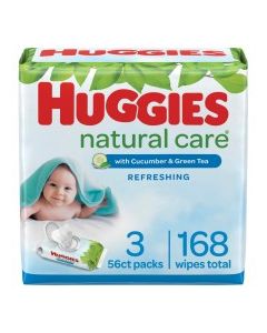 HUGGIES WIPES NAT CARE CLN SCNT REF 168s