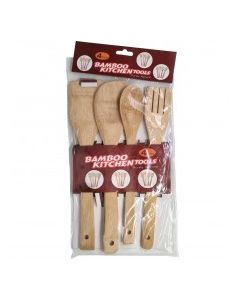 SUPER SAVINGS BAMBOO KITCHEN TOOLS 4pc