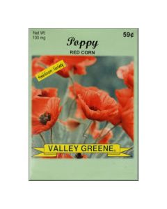 VALLEY GREENE SEEDS POPPY RED CORN 100mg