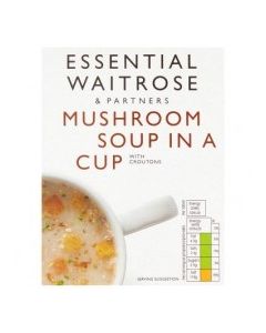 WAITROSE CUP SOUP MUSHROOM 4x24g