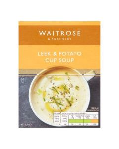 WAITROSE CUP SOUP LEEK POTATO 4x25g