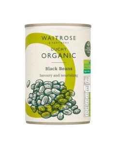 WAITROSE BEANS BLACK ORGANIC 400g