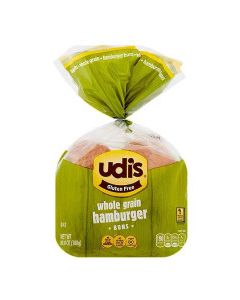 UDIS HAMBURGER BUNS WHOLE GRAIN 10.8oz