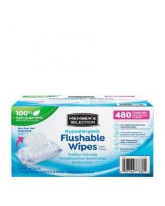 MEMBERS SELECT FLUSHABLE WIPES 480s