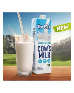 TRU-MOO COWS MILK FULL CREAM 1L