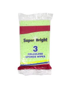 SUPER BRIGHT CELLULOSE SPONGE 3pk