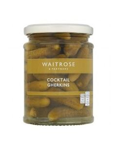 WAITROSE COCKTAIL GHERKINS 150g