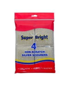 SUPER BRIGHT SILVER SCRUBBER 4pk