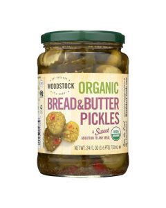 WOODSTK PICKLE BREAD SWEET 24oz