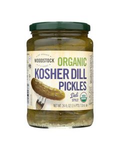 WOODSTK PICKLE KOSHER WHOLE 24oz