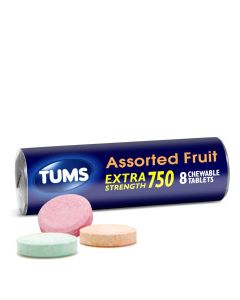 TUMS EXTRA STRENTH ASSORTED FRUIT 8s